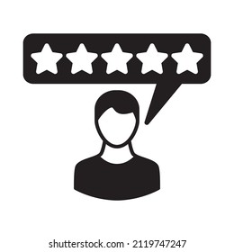 Customer Experience, Review Icon Design Vector Logo Template Illustration Sign And Symbol