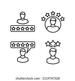 Customer Experience, Review Icon Design Vector Logo Template Illustration Sign And Symbol