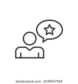 Customer experience stroke icon in black
