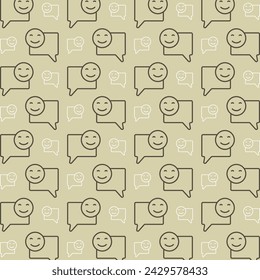 Customer experience symbol multicolor decorative trendy repeating pattern vector illustration
