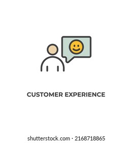 customer experience vector icon. Colorful flat design vector illustration. Vector graphics