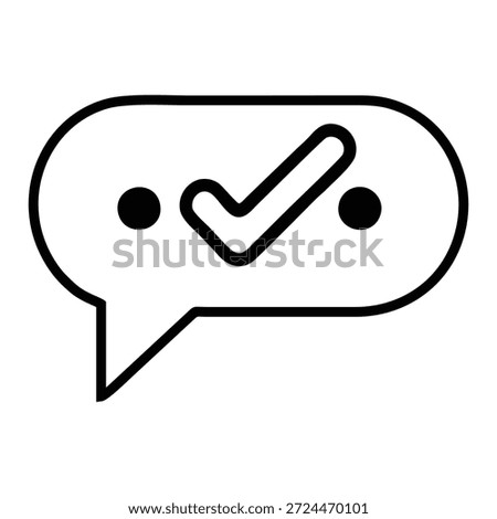 Customer Feedback Approval Chat Icon Outline