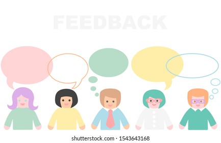 Customer feedback concept - pastel color