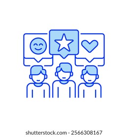 Customer Feedback Filled Line Icon. linear style sign for mobile concept and web design. Outline vector icon.
