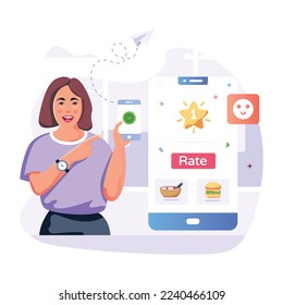 A customer feedback flat vector download 