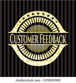 Customer Feedback gold emblem or badge