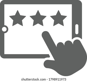 Customer, feedback, gray review icon