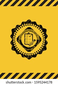 customer feedback icon grunge warning sign emblem. Vector Illustration. Detailed.