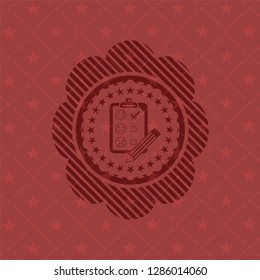 customer feedback icon inside badge with red background