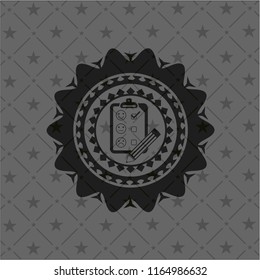 customer feedback icon inside dark badge