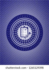 customer feedback icon inside jean background