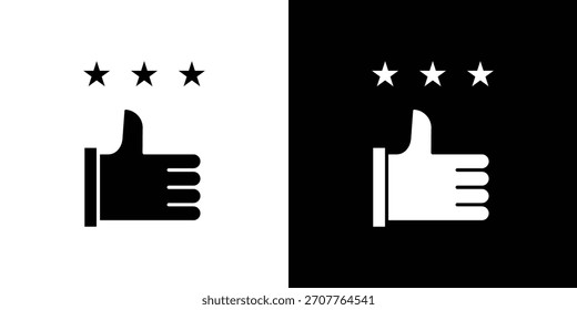 Customer feedback icon line art editable stroke and solid collection for app design