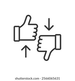 Customer feedback, icon in line design. Customer feedback, review, satisfaction, survey, response, opinion, feedback form on white background vector. Customer feedback editable stroke icon