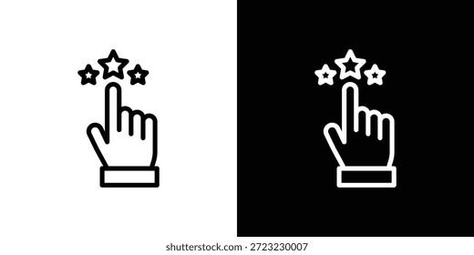 Concepto de logotipo de icono de Comentarios Cliente en trazos