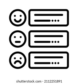 Customer feedback icon. Outline style. Vector. Isolate on white background.