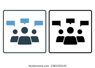 Customer feedback icon. icon related to marketing. Solid icon style. Simple vector design editable