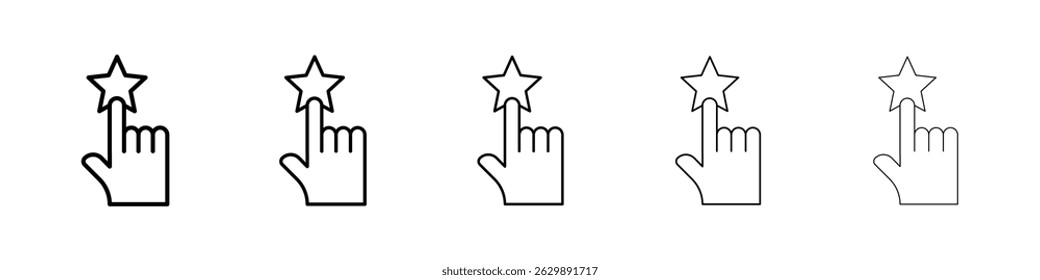 Customer feedback icon Simple thin line flat symbol