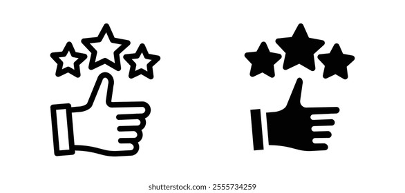 Customer feedback icon symbol collection on white background.