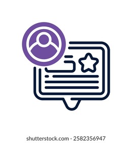 customer feedback icon. vector dual tone icon for your website, mobile, presentation, and logo design.