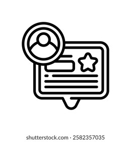 customer feedback icon. vector line icon for your website, mobile, presentation, and logo design.