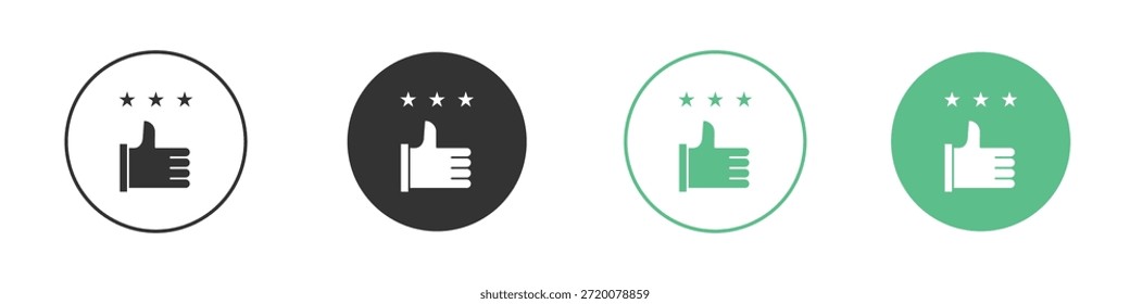 Iconos de Comentarios Cliente, línea y silueta Icon Set.