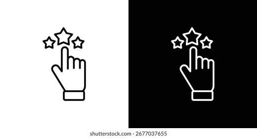 Iconos de Comentarios Cliente. Iconos de arte de línea de trazo