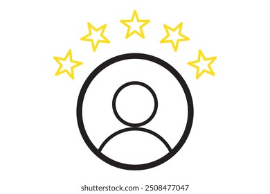 Ícones de comentários do cliente com classificação de satisfação de duas estrelas. Conjunto de ícones de vetor planos de experiência do cliente de diferentes estilos e cores