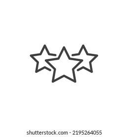 Customer feedback line icon. linear style sign for mobile concept and web design. Rating star outline vector icon. Symbol, logo illustration. Vector graphics
