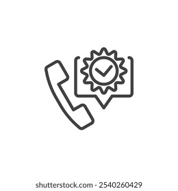 Customer Feedback line icon. linear style sign for mobile concept and web design. Customer review outline vector icon. Responsiveness and improvement symbol, logo illustration. Vector graphics