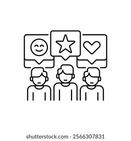 Customer Feedback Line Icon. linear style sign for mobile concept and web design. Outline vector icon.