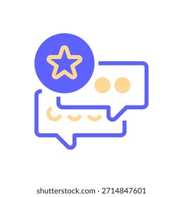 Icono de línea de Comentarios del Cliente, símbolo de esquema para la revisión del cliente, calificación de satisfacción, recopilación de opiniones, comentario del servicio y testimonio del usuario. Icono de signo de Vector.
