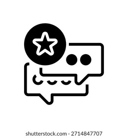 Customer Feedback Line Icon, Outline Symbol for Client Review, Satisfaction Rating, Opinion Gathering, Service Comment, and User Testimony. Vector Sign Icon.