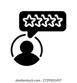 Customer Feedback Line Icon, Outline Symbol for User Review, Satisfaction Survey, Rating System, Client Comment, and Quality Experience. Vector Sign Icon.