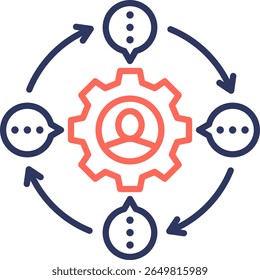 Customer Feedback Loop Icon Element for Design