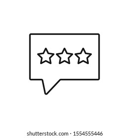 Cliente Comentarios - icono de Web de línea mínima. Ilustración vectorial simple. concepto para infografía, Sitio web o App.