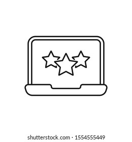customer feedback - minimal line web icon. simple vector illustration. concept for infographic, website or app.