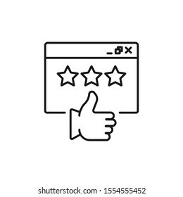customer feedback - minimal line web icon. simple vector illustration. concept for infographic, website or app.