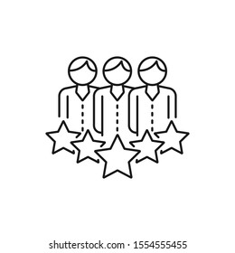 customer feedback - minimal line web icon. simple vector illustration. concept for infographic, website or app.