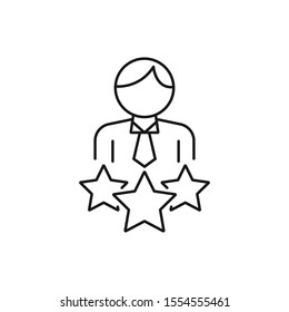 customer feedback - minimal line web icon. simple vector illustration. concept for infographic, website or app.