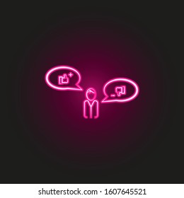 Customer feedback neon style icon. Simple thin line, outline vector of business and management icons for ui and ux, website or mobile application