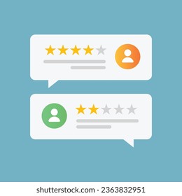 Online-Referenzen von Kunden-Feedback, Illustrationen