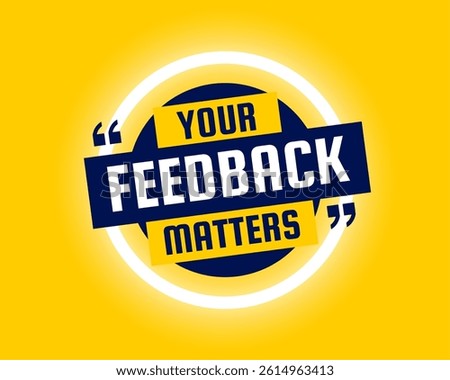 customer feedback and opinion matter background with neon effect vector 