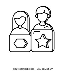 Ícone de estrutura de tópicos de comentários do cliente, ilustração de vetor