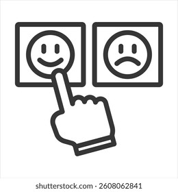 Customer Feedback Outline Icon Vector Illustration