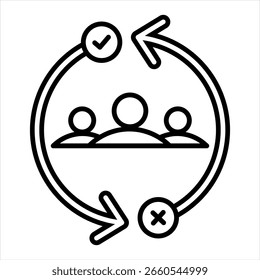 Customer Feedback Outline Icon Vector Illustration