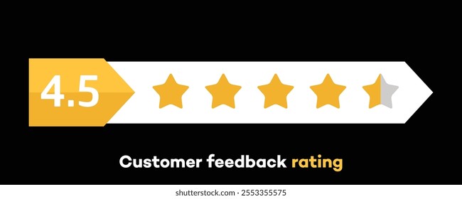 Customer feedback rating 5 stars icons and graphics. 5 star rating. Abstract Designs and Shapes. Software, Technology, Computing Devices and Phones rating scale. Feedback, Concept, Emoji, Emoticon.