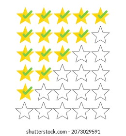 Customer feedback rating. Positive review on the Internet, rating of goods or services. Vector illustration