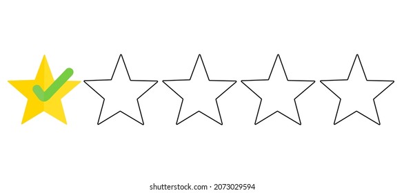 Customer feedback rating. Positive review on the Internet, rating of goods or services. Vector illustration