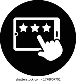 Customer, feedback, review black icon