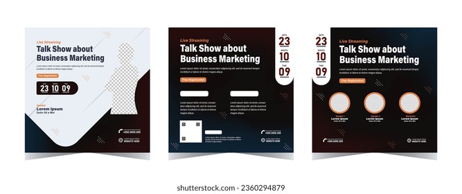 Customer Feedback Review Bundle Template. Gradient mesh fill background